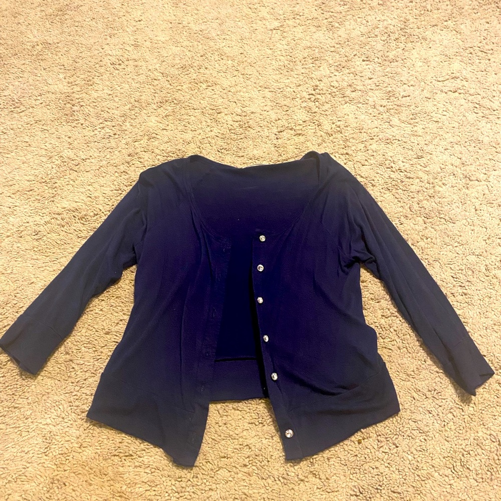 Charlotte Russe Blue Short Sweater/Cardigan